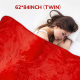62*84“ Electric Heated Blanket Twin Keenstone Machine Washable Fast Heated Flannel Blanket Twin Size, Blue
