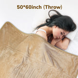 50*60“ Electric Heated Blanket Throw, Keenstone Machine Washable Fast Heated Flannel Blanket, Darkturquoise