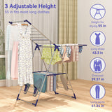 Behost Clothes Drying Rack Stainless Steel Gullwing Space-Saving Foldable