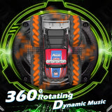 Remote Control Truck, Keenstone 1:10 Giant Wheel Remote Control Toy Car with High-Speed Climbing and Colorful Gradient Lights with Music,Orange
