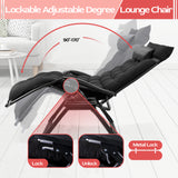 VECUKTY XXL Oversize Zero Gravity Chair - 500lb Capacity, 33-Inch Wide Padded Seat, Folding Travel Recliner for Outdoor / Indoor Use - Patio, Lawn, Black, Portable and Heavy Duty