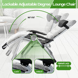 VECUKTY XL Oversize Zero Gravity Chair - 500lb Capacity, 29-Inch Wide Padded Seat, Folding Travel Recliner for Outdoor / Indoor Use - Patio, Lawn,Grey,Portable and Heavy Duty