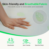 BEHOST 3 inch Tri Folding Memory Foam Mattress, Eco-Friendly Fire-Retardant & Portable Guest Bed, Single Size