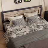 Behost King Bed Frame with Headboard and Underbed Storage, Metal Wood Platform Bed Frame King, No Box Spring Needed