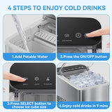 Ice Maker Countertop, Portable 22LBS Ice Machine 9 Mins Quick Ice Making