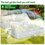 VECUKTY 15x3x1 ft Raised Garden Beds Outdoor, 6×3×1 ft (2 Pack) Planter Raised Bed for Gardening, Vegetables, Flowers ,Large Metal Garden Box