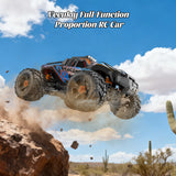 Vecukty 1:16 Scale High Speed Remote Control Car，40 KPH High Speed，All Terrain 4WD Off-Road Truck with 2.4 GHz Remote Control & 2 Batteries ，Gift for Adults Boys，Orange