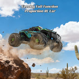 Vecukty 1:16 Scale High Speed Remote Control Car，40 KPH High Speed，All Terrain 4WD Off-Road Truck with 2.4 GHz Remote Control & 2 Batteries ，Gift for Adults Boys，Green