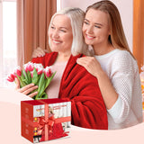 Electric Heated Blanket Throw w/ Hand Warmer, Keenstone Machine Washable Fast Heated Flannel Blanket Twin Size, Blue