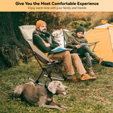 Camping Chair, VECUKTY High Back Rocking Chair 240 lbs Capacity, Heavy Duty Compact Outdoor Portable Folding Rocker Chair for Camping Hiking Gardening Travel Beach Picnic,Beige