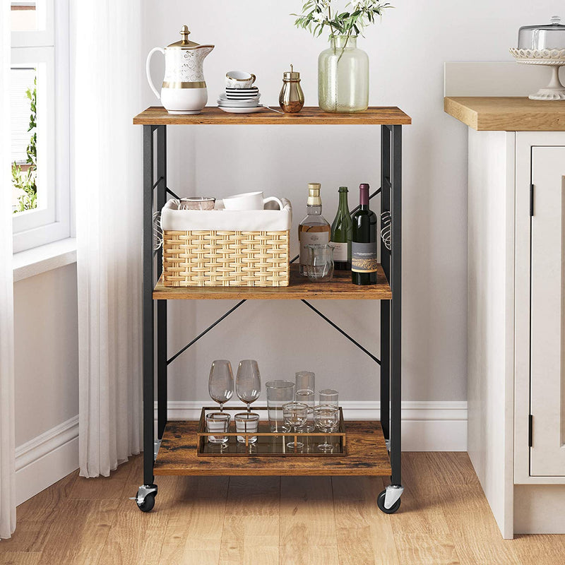 3 Kitchen Cart, Brown