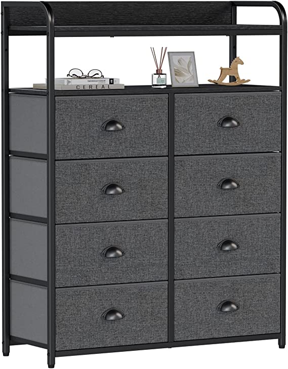 11 Drawer Bedroom Dresser, Gray
