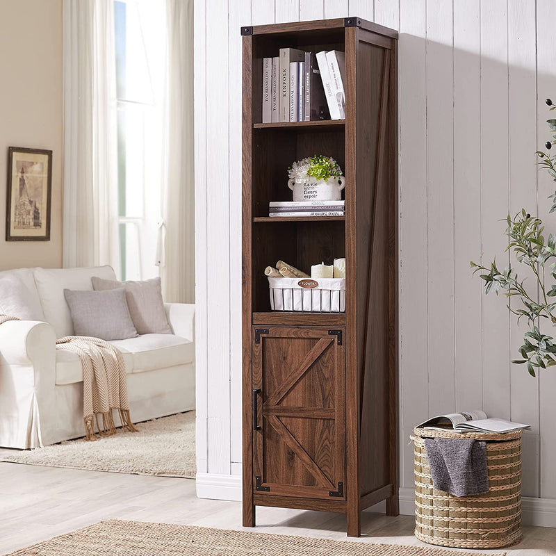 Products MONVANE Farmhouse Bookshelf ，Rustic Brown