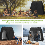 Pop Up Shower Tent, Vecukty 94.5x47.2x78.inch Upgrade Double Privacy Tent, Porta-Potty Tent,Black
