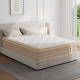 12" Queen Mattress, Gel Infused Memory Foam and Pocket Spring Hybrid Mattress in a Box, Medium Firm