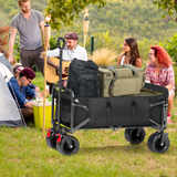 Collapsible Camping Garden Wagon for 10x20ft Canopy, All-Terrain Tank Wheels for Camping, Sports, Shopping, Beach, Support Up to 330lbs