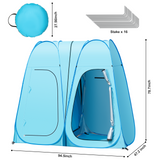 Pop Up Tent 83inches x 48inches x 48inches, Upgrade Privacy Tent, Porta-Potty Tent,Blue