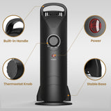 Keenstone Mini Oil Heater, 500W Quiet Oil-Filled Radiator Heater with Thermostat, Overheat Protection, 2 Heat Settings, Electric Space Heater for Indoor Use