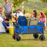 Collapsible Camping Garden Wagon for 10x20ft Canopy, All-Terrain Tank Wheels for Camping, Sports, Shopping, Beach, Support Up to 330lbs