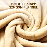 Electric Heated Blanket Throw w/ Hand Warmer, Keenstone Machine Washable Fast Heated Flannel Blanket Twin Size, Blue