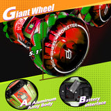 RC Off Road Monster Car, Keenstone 1:10 Giant Wheel Remote Control Toy Car with High-Speed Climbing and Colorful Gradient Lights with Music,Green