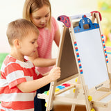 Keenstone Robot Art Easel for Kids, Learning-Toy for 3,4,5,6,7,8 Years Old Boy&Girls, Wooden Chalkboard&Magnetic Whiteboard&Painting Paper Stand, Gift&Art Supplies for Toddler