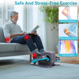 TCISA Under Desk Elliptical Machine,Electric Ellipse Leg Exerciser for Seniors,Remote Control & 10 Adjustable Speeds,Manual & AUTO Mode,Black