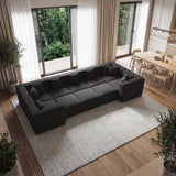 BEHOST Modular Sectional Sofa for Living Room, Flexible Combination Chenille Cloud Couch with 10 Modules, Black
