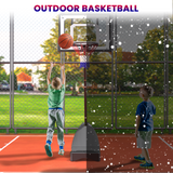 Vecukty 33" Portable Basketball Hoop for Kids, Exactaheight™ Performance Acrylic Adjustable Height 5-7' Basketball Hoop for HOA