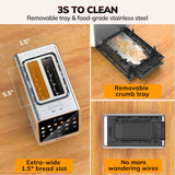 2-Slice Toaster with Extra Wide Slot,Toaster for Home Essential with Bagel Defrost Reheat Function