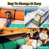 6'x 6' Floating Water Mat for 2 Person, VECUKTY 3 Layer Lily Pad for Water Recreation and Relaxing,Tear-Resistant XPE Foam Floating Pad for Beach,Ocean, Lake,Organ