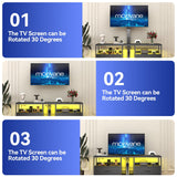 Behost TV Stand with Mount and Fabric Drawers for 65 Inches TV, Entertainment Center and Industrial TV Console Table with Storage for Living Room, Bedroom