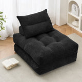BEHOST 86" 2 Pack Large Futon Sofa Bed for Adults, 3-in-1 Convertible Folding Chair Bed Sleeper Chair, Black