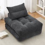 BEHOST 86" 4 Pack Large Futon Sofa Bed for Adults, 3-in-1 Convertible Folding Chair Bed Sleeper Chair, Dark Gray