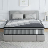 BEHOST 12 inch King Mattress in a Box with Memory Foam and Individual Pocket Springs for Deep Sleep
