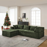 Behost 105" Modular Sectional Sofa for Living Room, Green