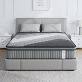 BEHOST 12 inch Full Mattress in a Box, Comfortable Medium Firm Memory Foam Hybrid Mattress for Bedroom