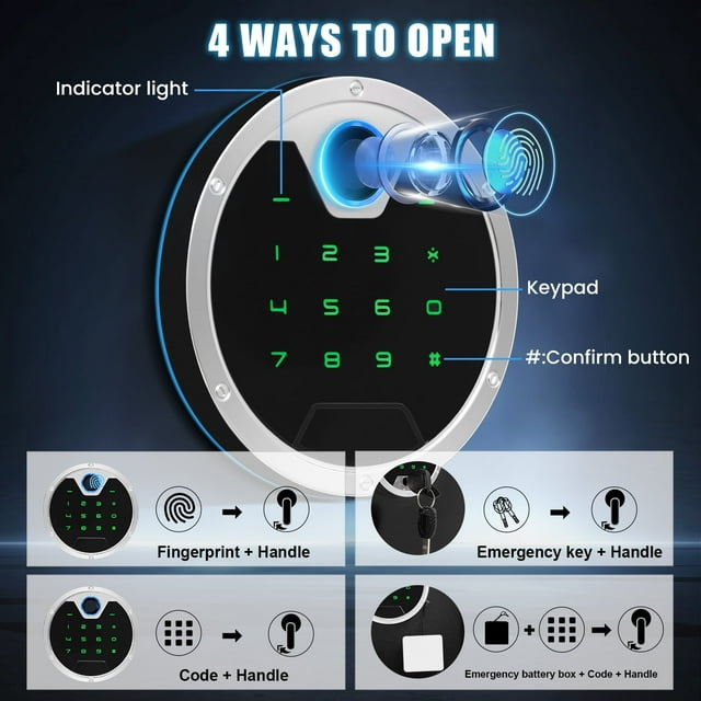 Biometric Fingerprint Gun Safe for 5 Rifles and Shotguns