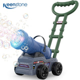 Bubble Machine with 520ML Bubble Solution and Music, Bubble Lawn Mower Bubble Toys for Boys Girls 3-6 Years Bubble Maker Kids Great Birthday Christmas Party Gifts - Blue