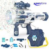 Bubble Machine for Kids, Bubble Maker with 3 Bottles of Bubble Solutions, Kids Toys for Toddlers Boys Girls Age 3 4 5 6 7 8 9 Year Old, Fun Gifts for Birthday Wedding Party Favors Outdoor Toy-Blue