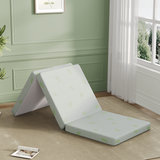 BEHOST 3 inch Tri Folding Memory Foam Mattress, Eco-Friendly Fire-Retardant & Portable Guest Bed, Single Size