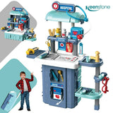 Keenstone Play Doctor Set for Kids, Kids Doctor Set with Realistic Lights and Sounds, Simulation of Spray, 43Pcs Toy Kitchen Set for Toddlers Girls Boys Gift