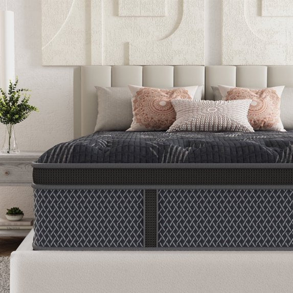 Behost 12 Inch Queen Mattress with Memory Foam and Pocket Spring Hybrid Mattress in a Box, Medium Comfot Pressure Relief for Adult