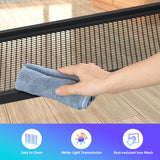 Behost TV Stand for TV up to 65 inches,TV Console Table with Led Lights & Power Outlets,Black