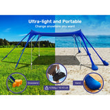 VECUKTY Lightweight 10' x 10' Beach Tent, Blue