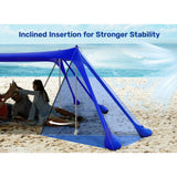 VECUKTY Lightweight 10' x 10' Beach Tent, Blue