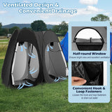 Pop Up Shower Tent, Vecukty 94.5x47.2x78.inch Upgrade Double Privacy Tent, Porta-Potty Tent,Black