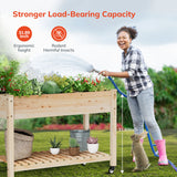 Raised Garden Bed, BEHOST Elevated Wood Planter Box Stand for Backyard, Patio, Balcony w/Bed Liner, 264lb Capacity