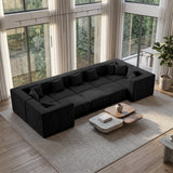 BEHOST 10 Modular Living Room Sectional Sofa Set, Flexible Combination, Chenille Black