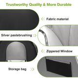 Pop Up Shower Tent, Vecukty 94.5x47.2x78.inch Upgrade Double Privacy Tent, Porta-Potty Tent,Black